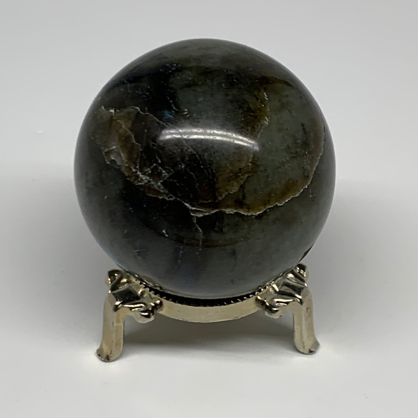 309.5g, 2.4"(60mm), Labradorite Sphere Gemstone,Crystal @Madagascar, B29874