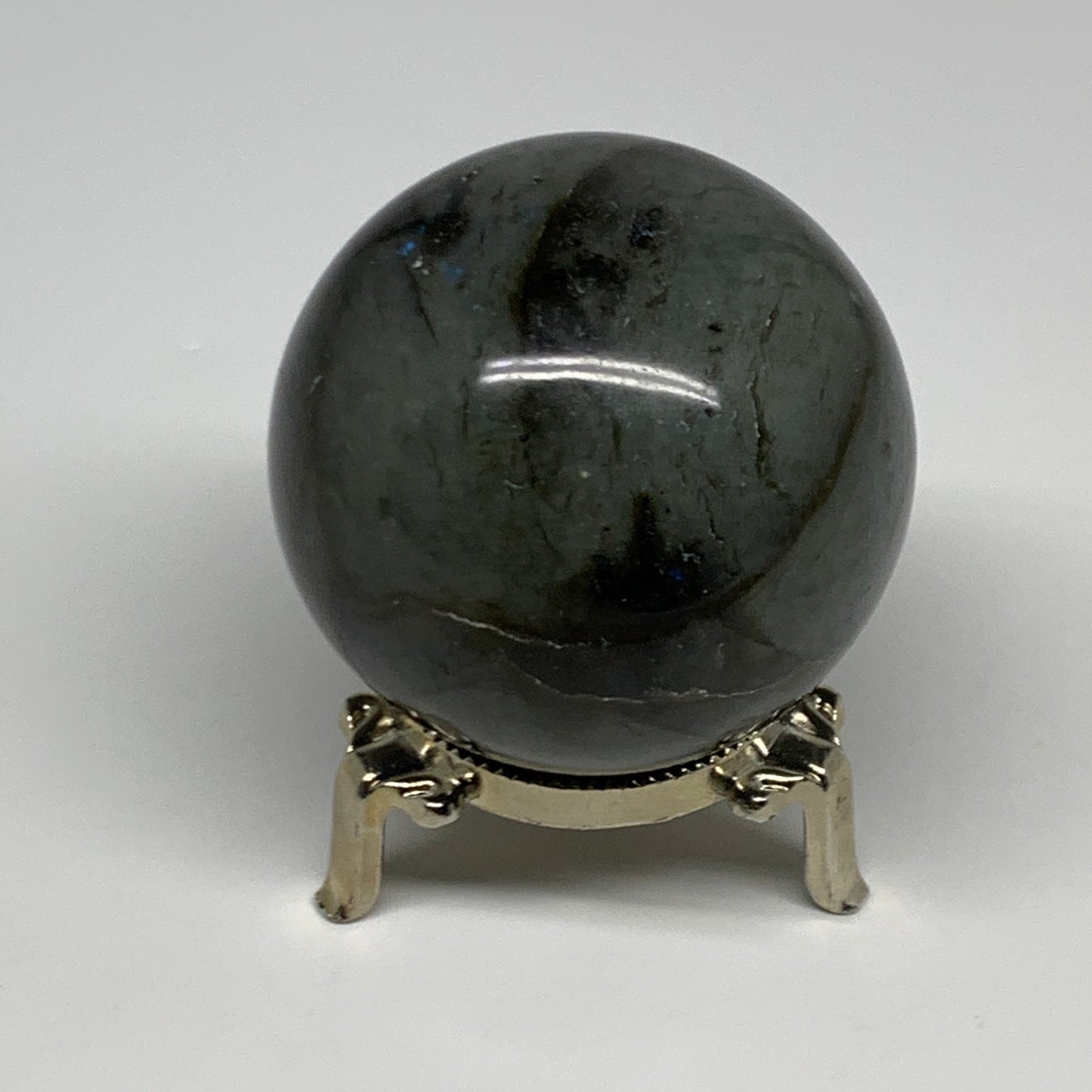 309.5g, 2.4"(60mm), Labradorite Sphere Gemstone,Crystal @Madagascar, B29874