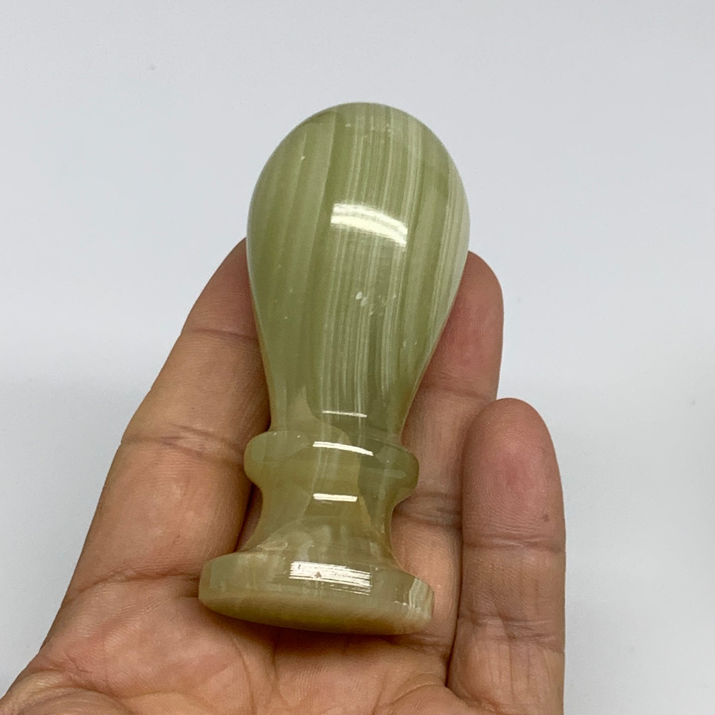 460g,  2.8"x3", Natural Green Onyx Crystal Pestle and Mortar Handmade, B32057