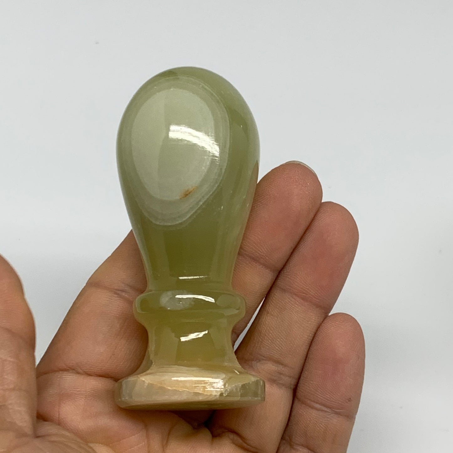 460g,  2.8"x3", Natural Green Onyx Crystal Pestle and Mortar Handmade, B32057