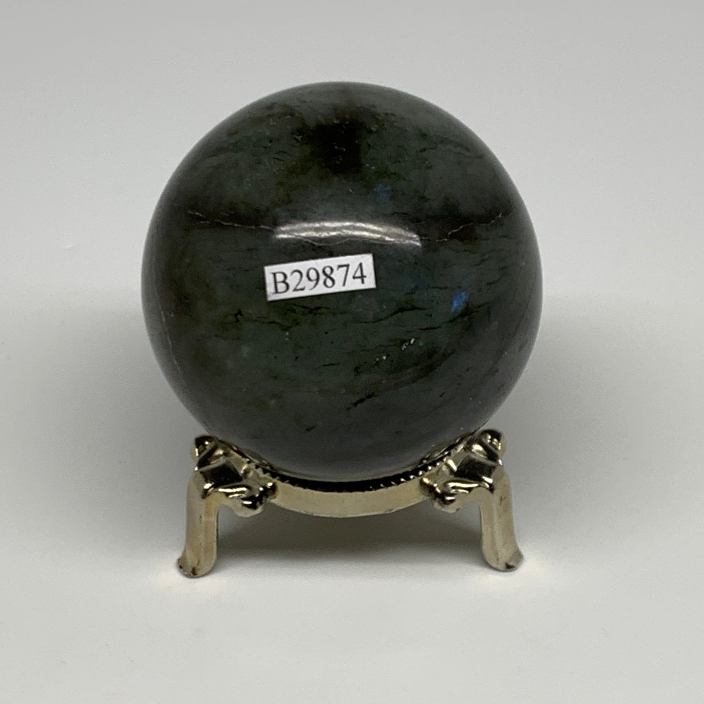 309.5g, 2.4"(60mm), Labradorite Sphere Gemstone,Crystal @Madagascar, B29874