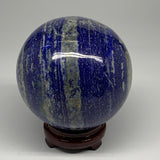 12.6 lbs,6"(150mm), Lapis Lazuli Sphere Ball Gemstone @Afghanistan, B27550
