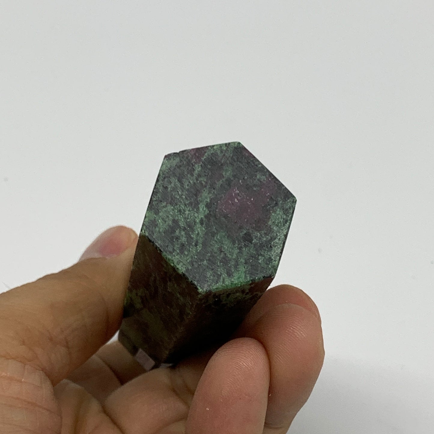 135.3g, 3.7"x1", Natural Ruby Zoisite Tower Point Obelisk @India, B31425