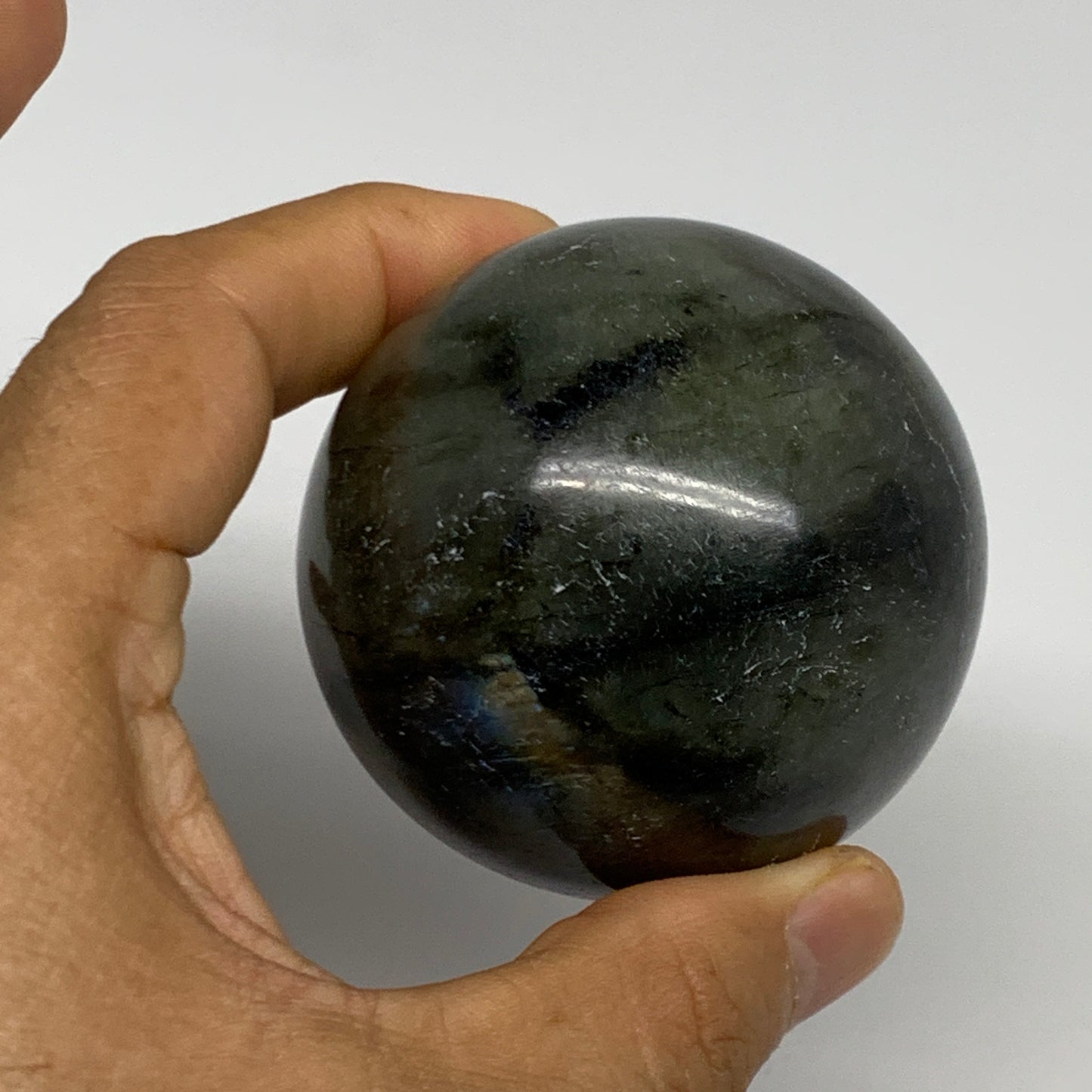 287.9g, 2.3"(58mm), Labradorite Sphere Gemstone,Crystal @Madagascar, B29875