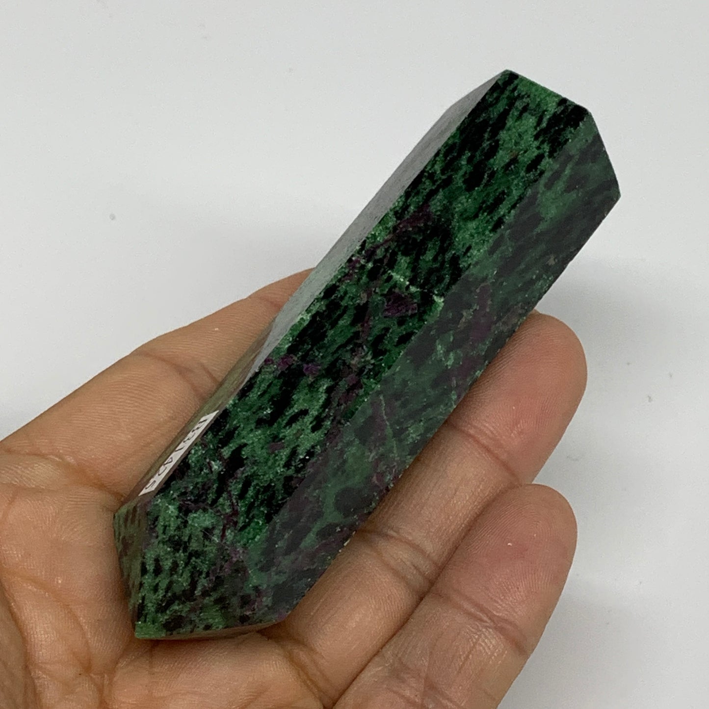135.3g, 3.7"x1", Natural Ruby Zoisite Tower Point Obelisk @India, B31425