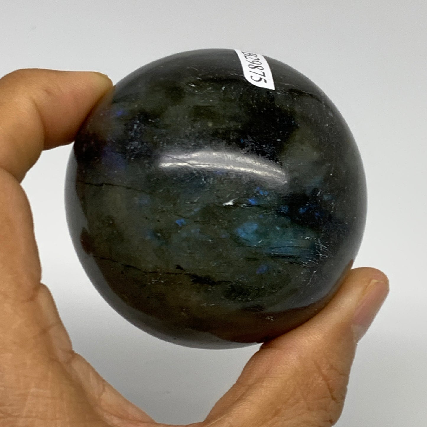 287.9g, 2.3"(58mm), Labradorite Sphere Gemstone,Crystal @Madagascar, B29875