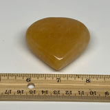 111.2g,2.3"x2.3"x0.8" Natural Yellow Aventurine Heart Crystal Stone @India, B283