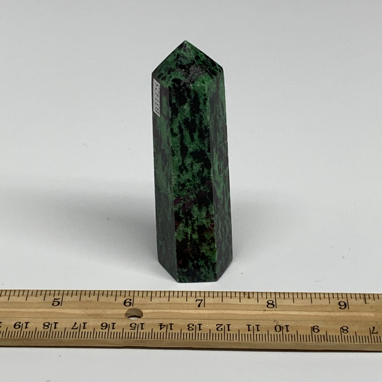 135.3g, 3.7"x1", Natural Ruby Zoisite Tower Point Obelisk @India, B31425