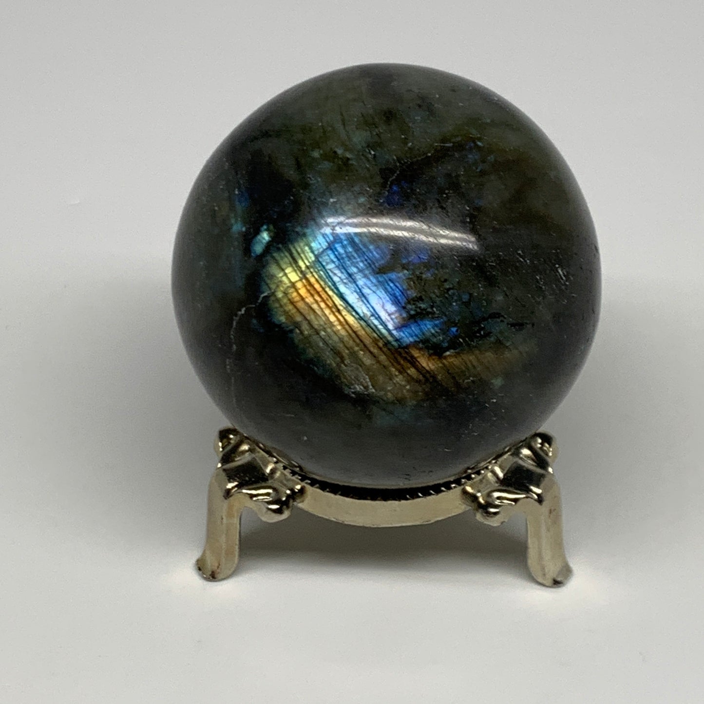 287.9g, 2.3"(58mm), Labradorite Sphere Gemstone,Crystal @Madagascar, B29875