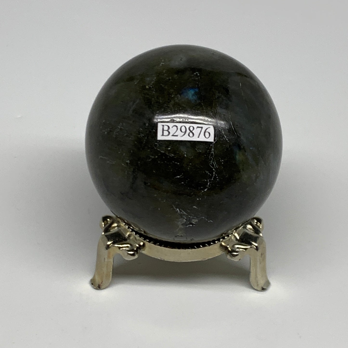 268.5g, 2.3"(57mm), Labradorite Sphere Gemstone,Crystal @Madagascar, B29876