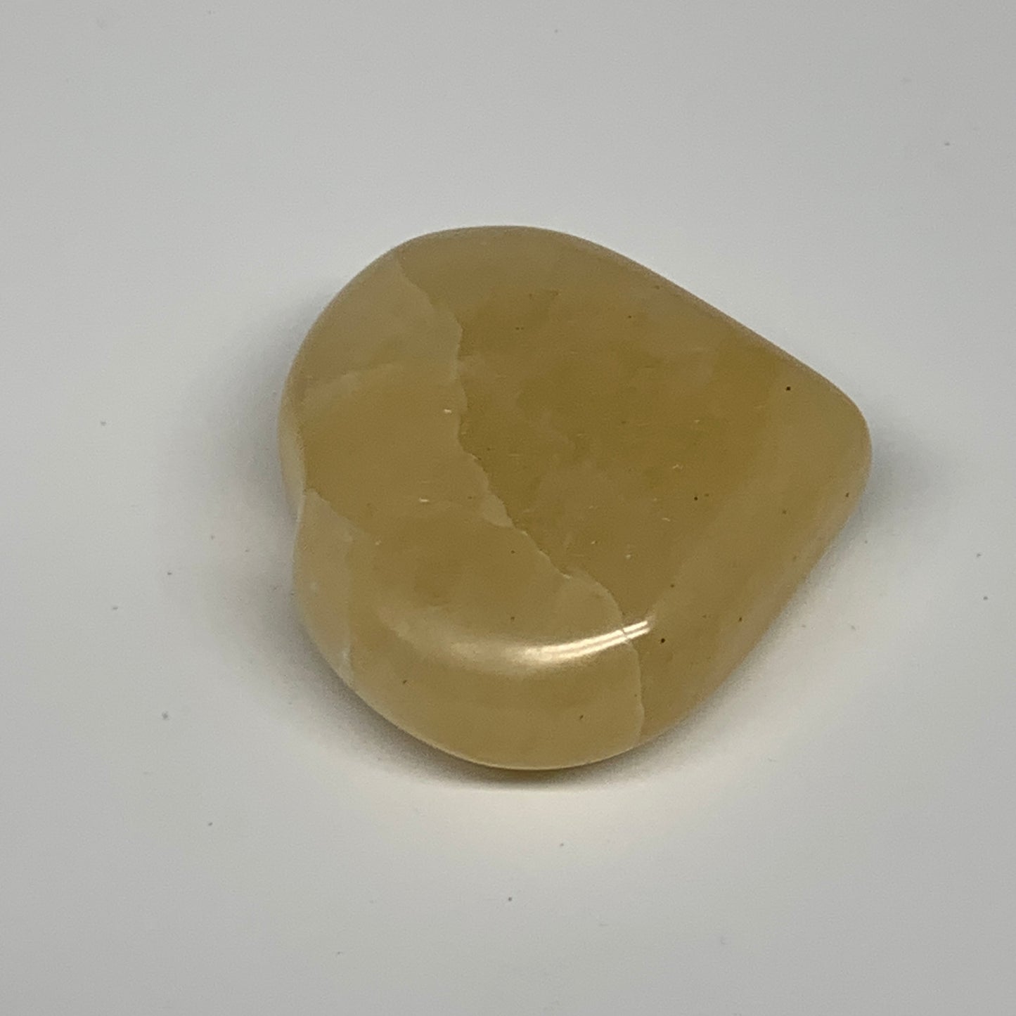 83.2g,2"x2.1"x0.8" Natural Yellow Aventurine Heart Crystal Stone @India, B28350