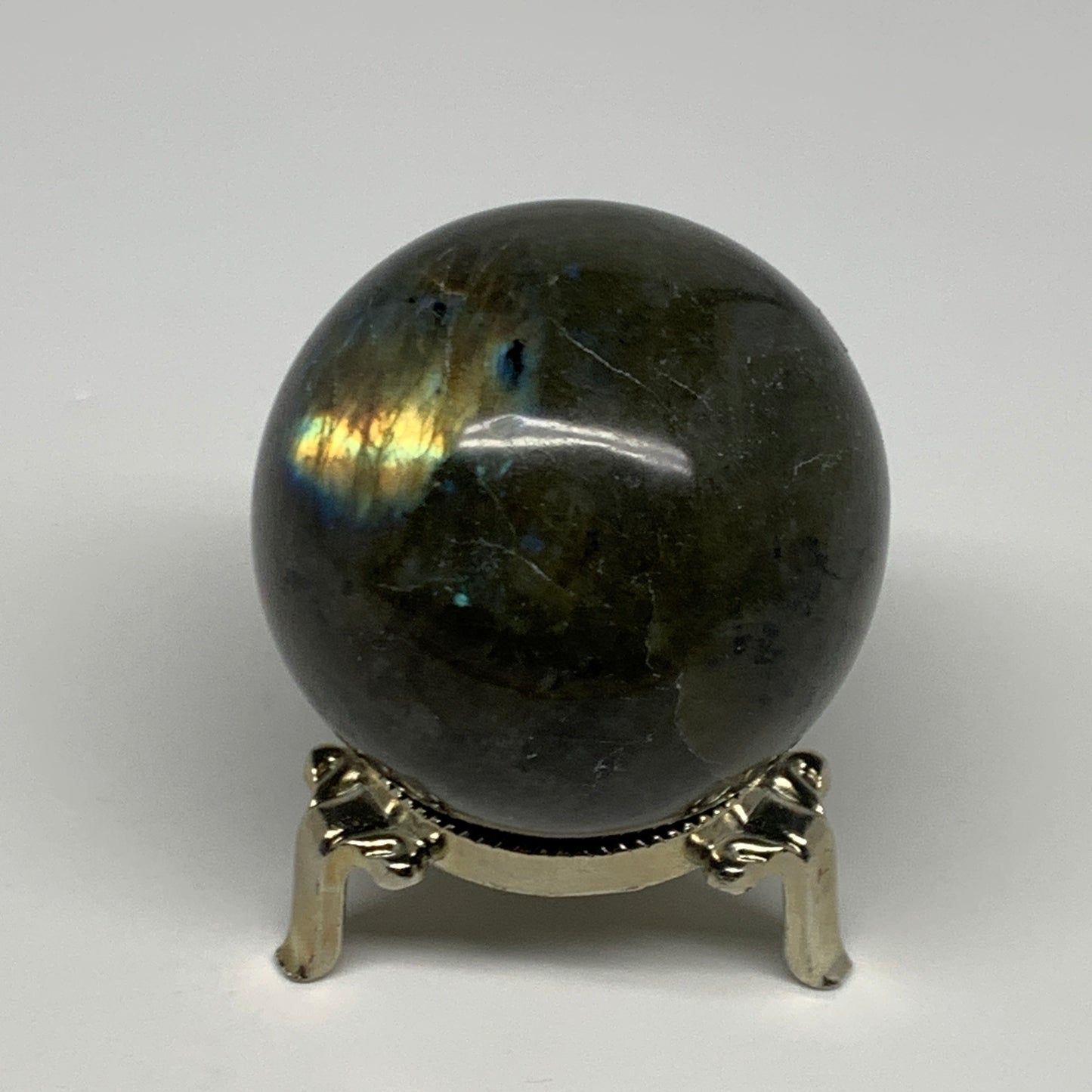 268.5g, 2.3"(57mm), Labradorite Sphere Gemstone,Crystal @Madagascar, B29876