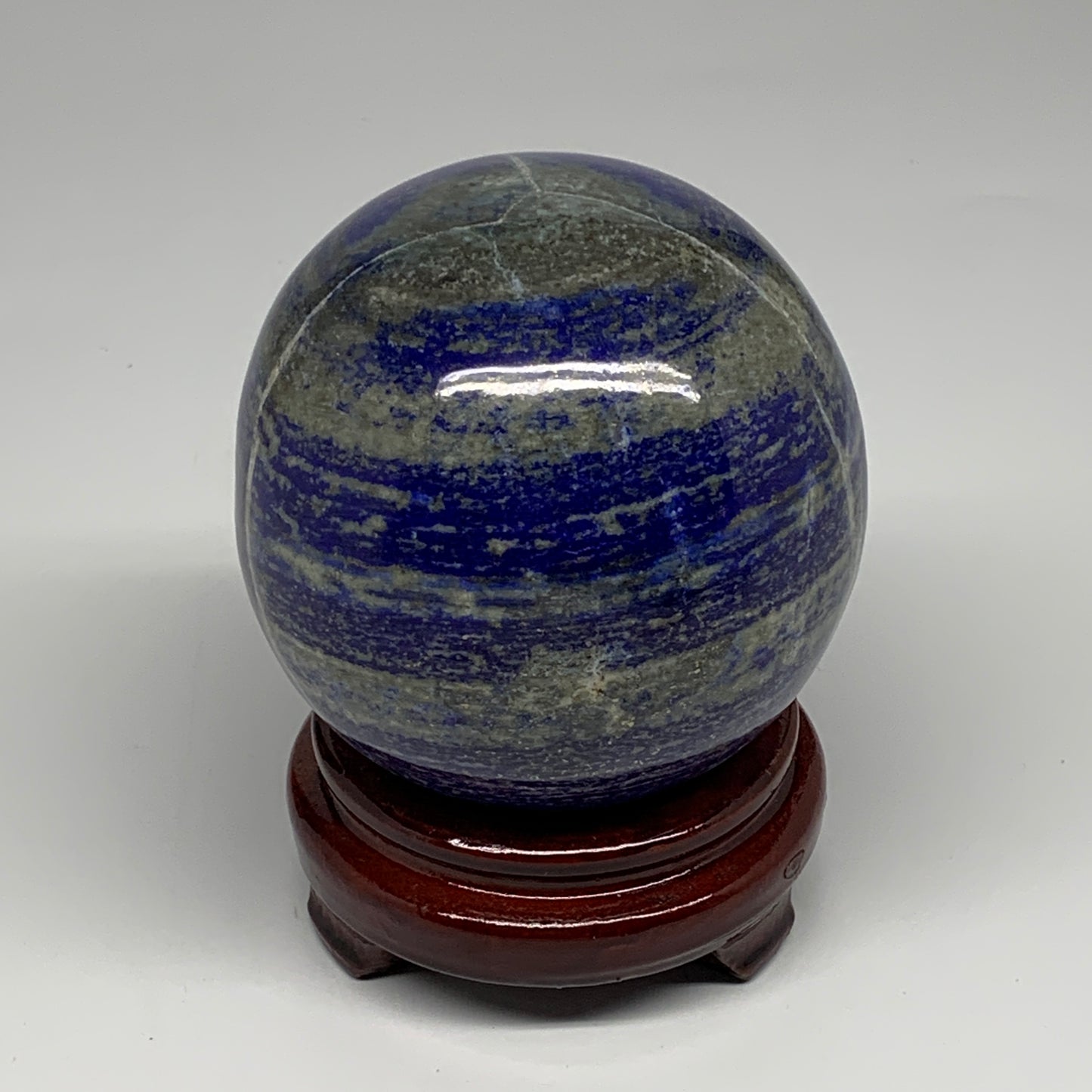 3.74 lbs,3.8"(92mm), Lapis Lazuli Sphere Ball Gemstone @Afghanistan, B27552