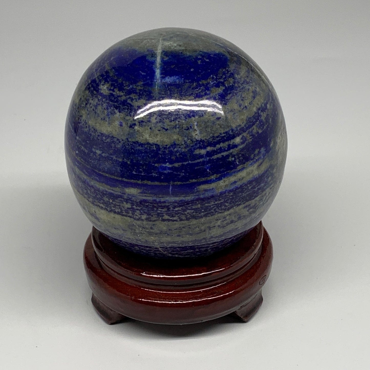 3.74 lbs,3.8"(92mm), Lapis Lazuli Sphere Ball Gemstone @Afghanistan, B27552
