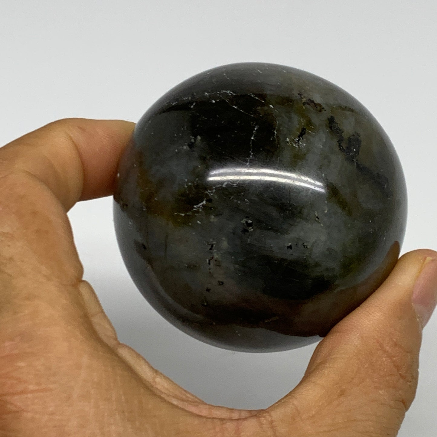 269.9g, 2.3"(58mm), Labradorite Sphere Gemstone,Crystal @Madagascar, B29877