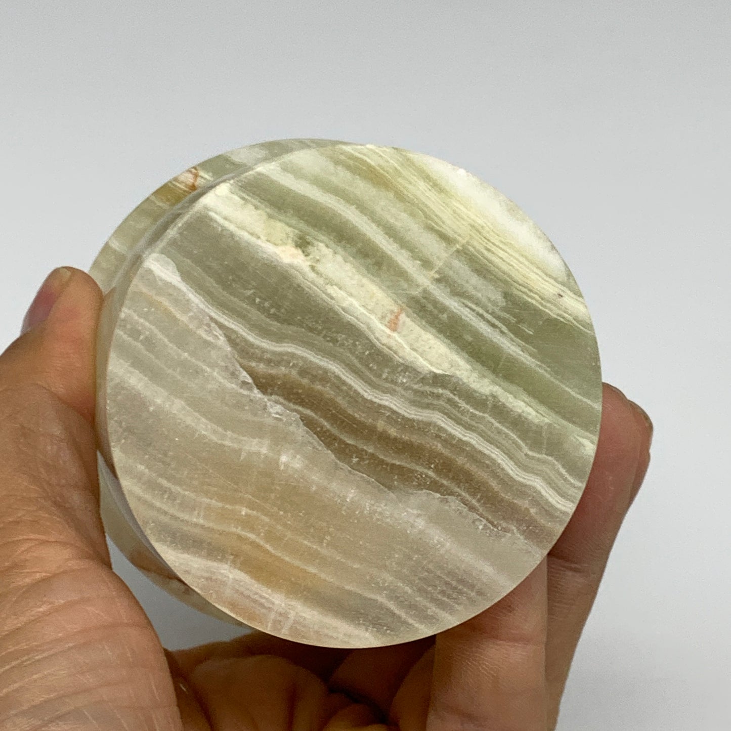 485g,  2.8"x3", Natural Green Onyx Crystal Pestle and Mortar Handmade, B32058