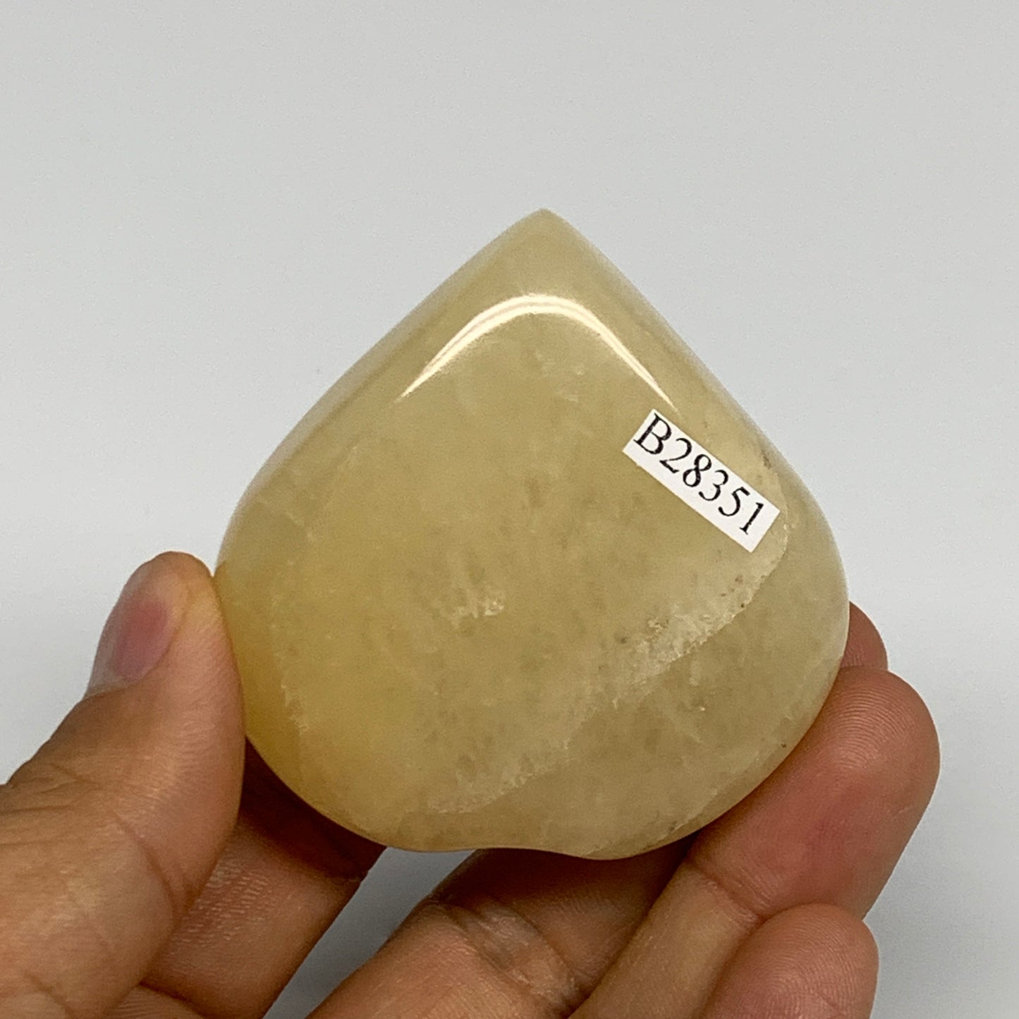 105.2g,2.2"x2.1"x0.9" Natural Yellow Aventurine Heart Crystal Stone @India, B283