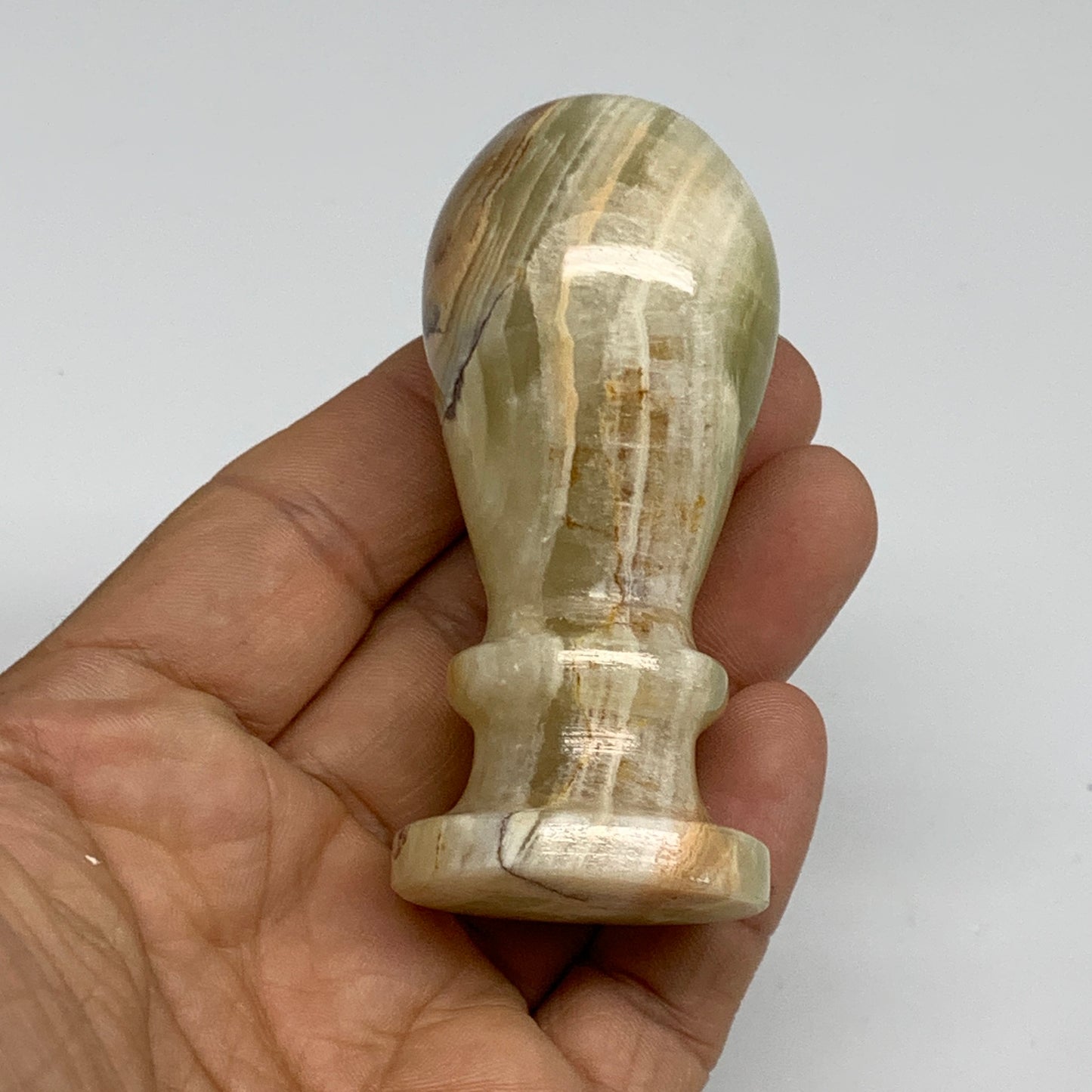 485g,  2.8"x3", Natural Green Onyx Crystal Pestle and Mortar Handmade, B32058