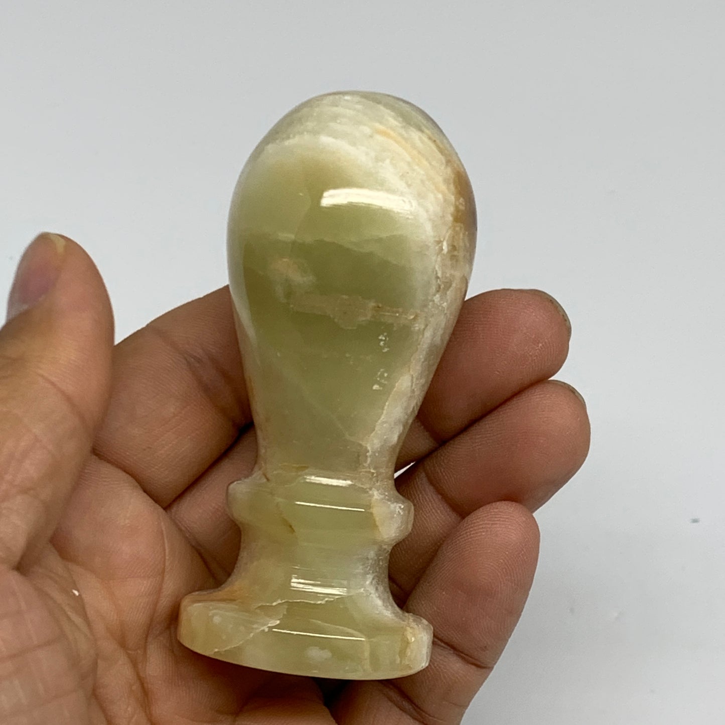 485g,  2.8"x3", Natural Green Onyx Crystal Pestle and Mortar Handmade, B32058