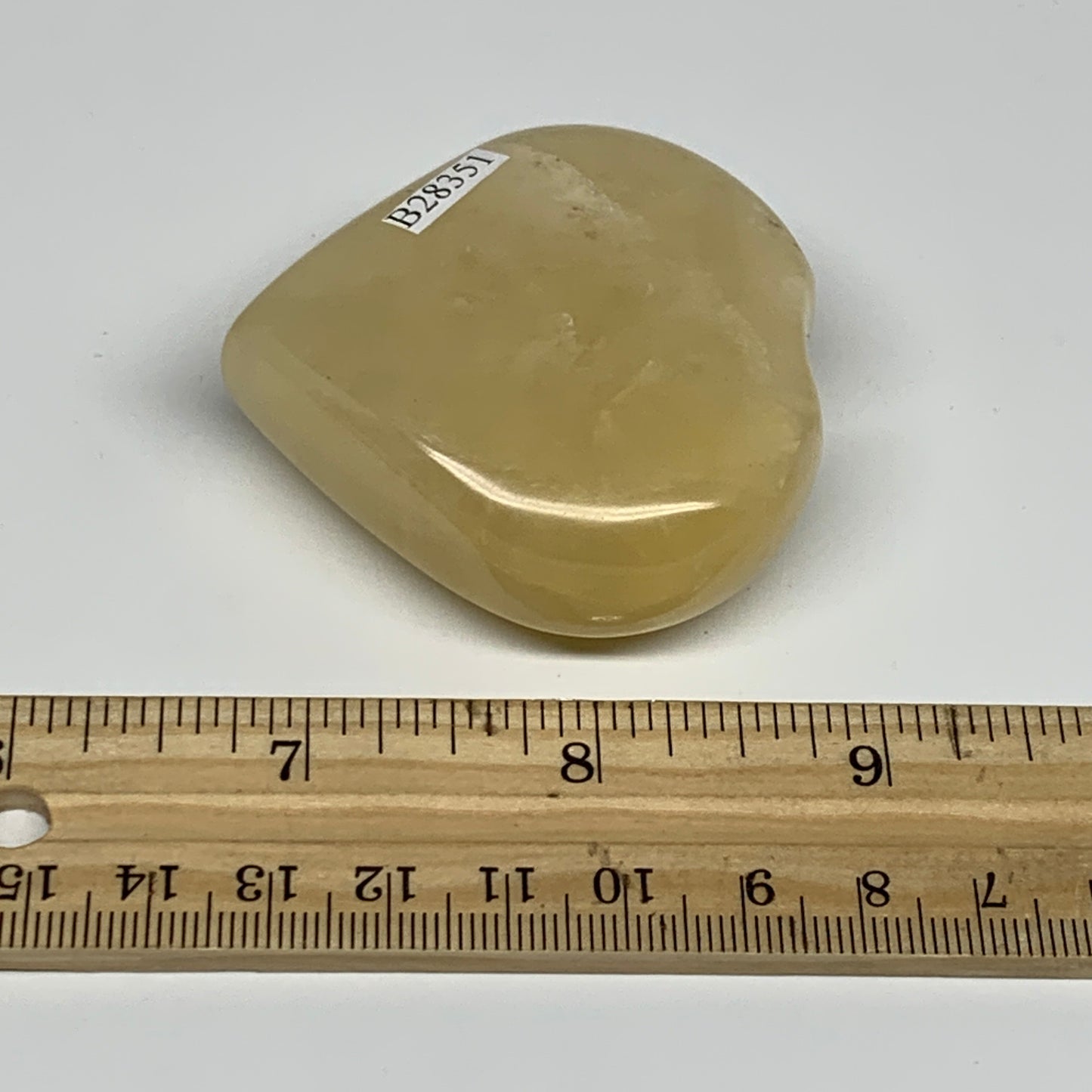 105.2g,2.2"x2.1"x0.9" Natural Yellow Aventurine Heart Crystal Stone @India, B283