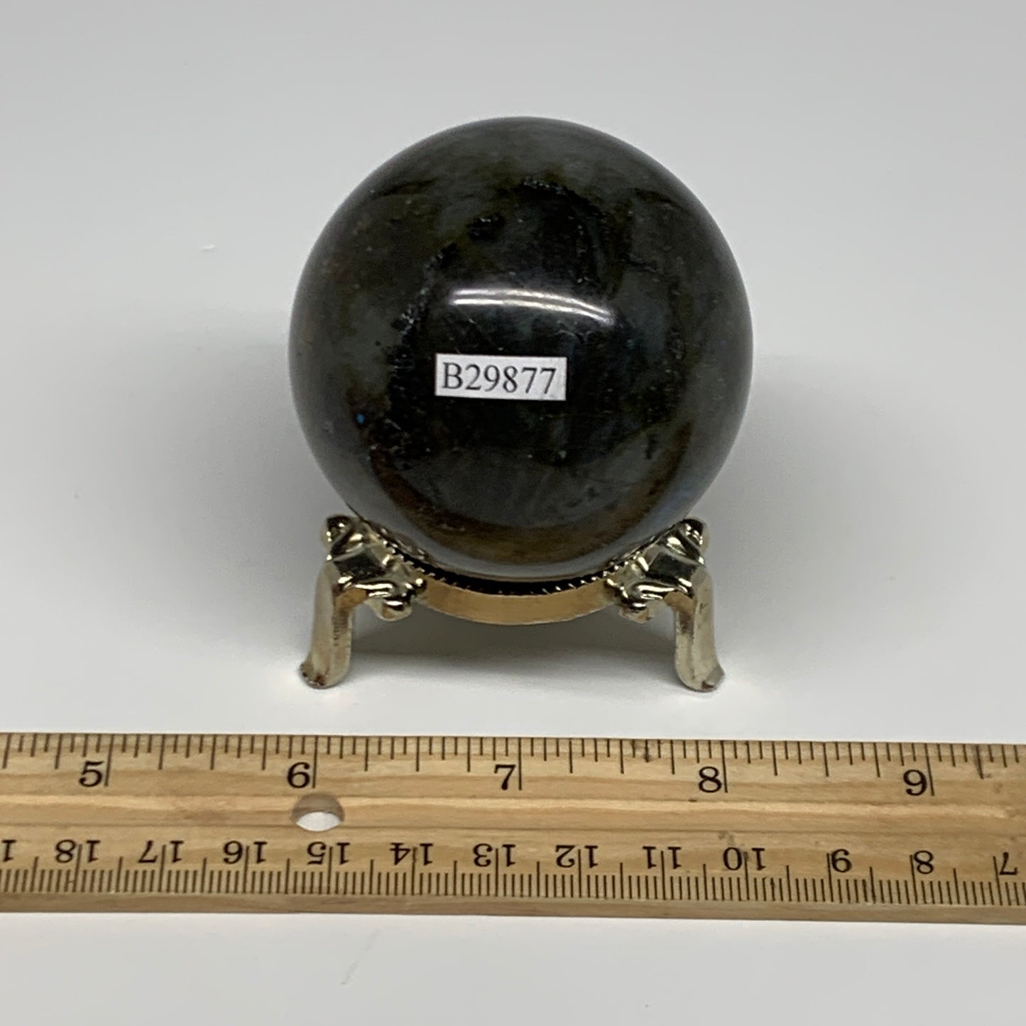 269.9g, 2.3"(58mm), Labradorite Sphere Gemstone,Crystal @Madagascar, B29877