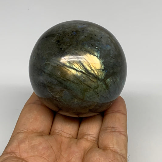 296.7g, 2.4"(59mm), Labradorite Sphere Gemstone,Crystal @Madagascar, B29878