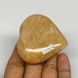 108.3g,2.2"x2.2"x0.9" Natural Yellow Aventurine Heart Crystal Stone @India, B283