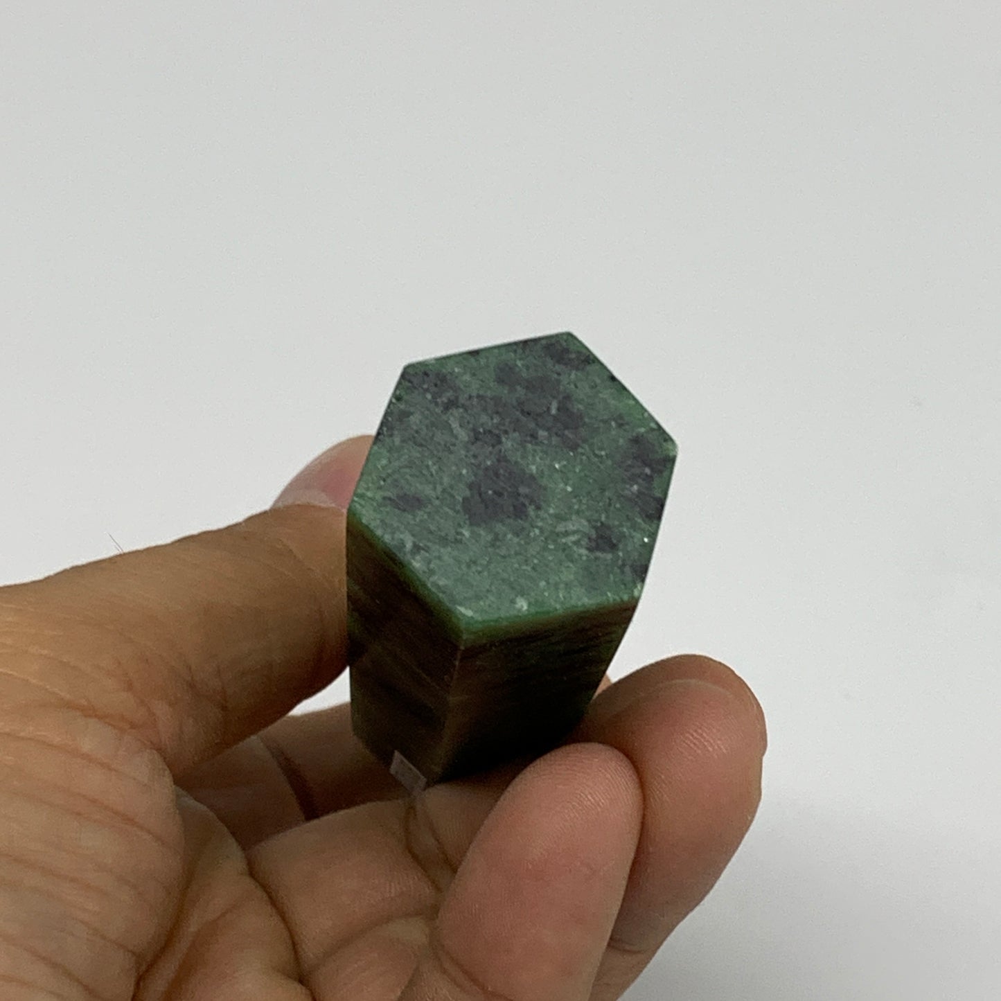 109.1g, 3.6"x0.9", Natural Ruby Zoisite Tower Point Obelisk @India, B31428