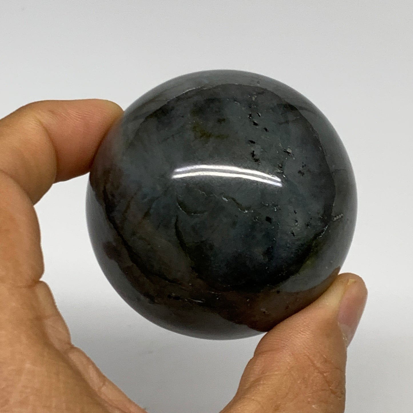 228.8g, 2.2"(55mm), Labradorite Sphere Gemstone,Crystal @Madagascar, B29879