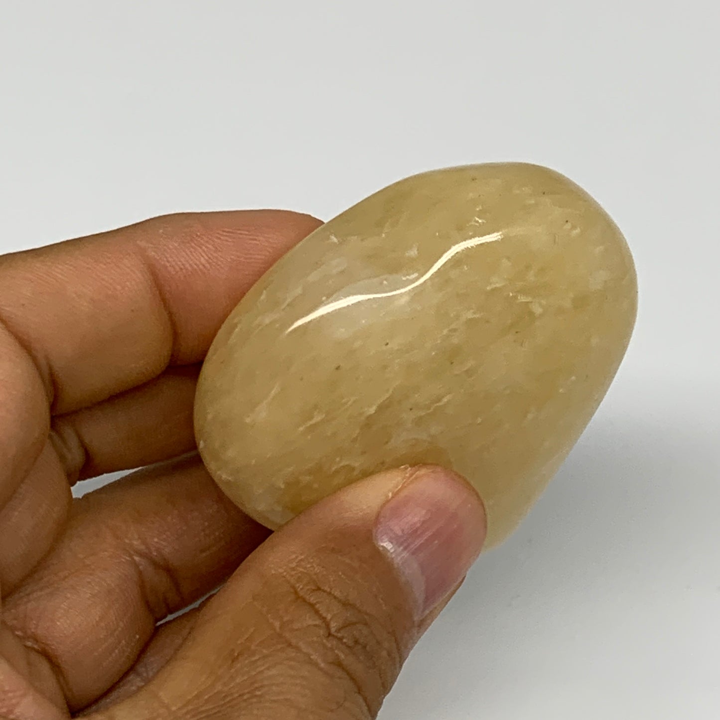 88.9g,2.1"x2.1"x0.9" Natural Yellow Aventurine Heart Crystal Stone @India, B2835