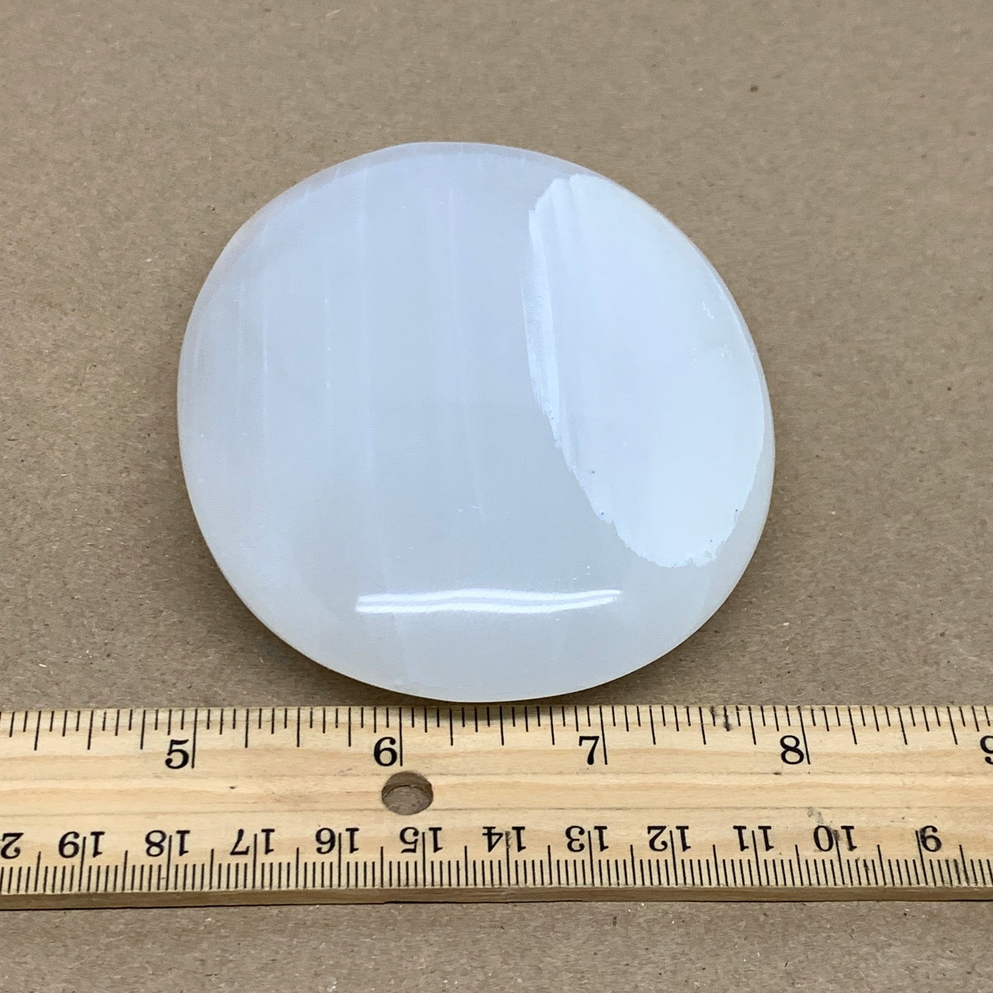 0.5- 0.65 lbs, 4"x3.2"x1.1", 36 pcs Lot, White Selenite Palmstone Wholesale,