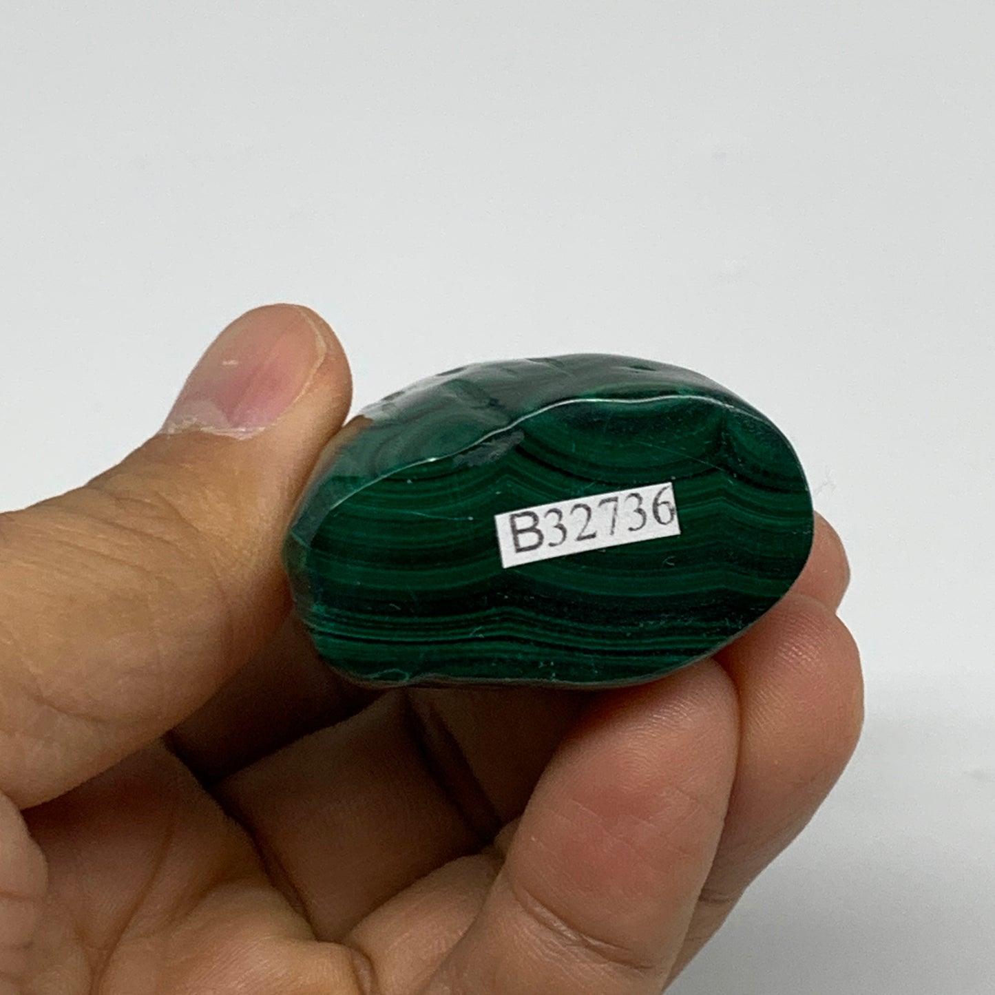 110g, 2.2"x1.4"x0.9" Natural Solid Malachite Eagle/Falcon Figurine @Congo, B3273