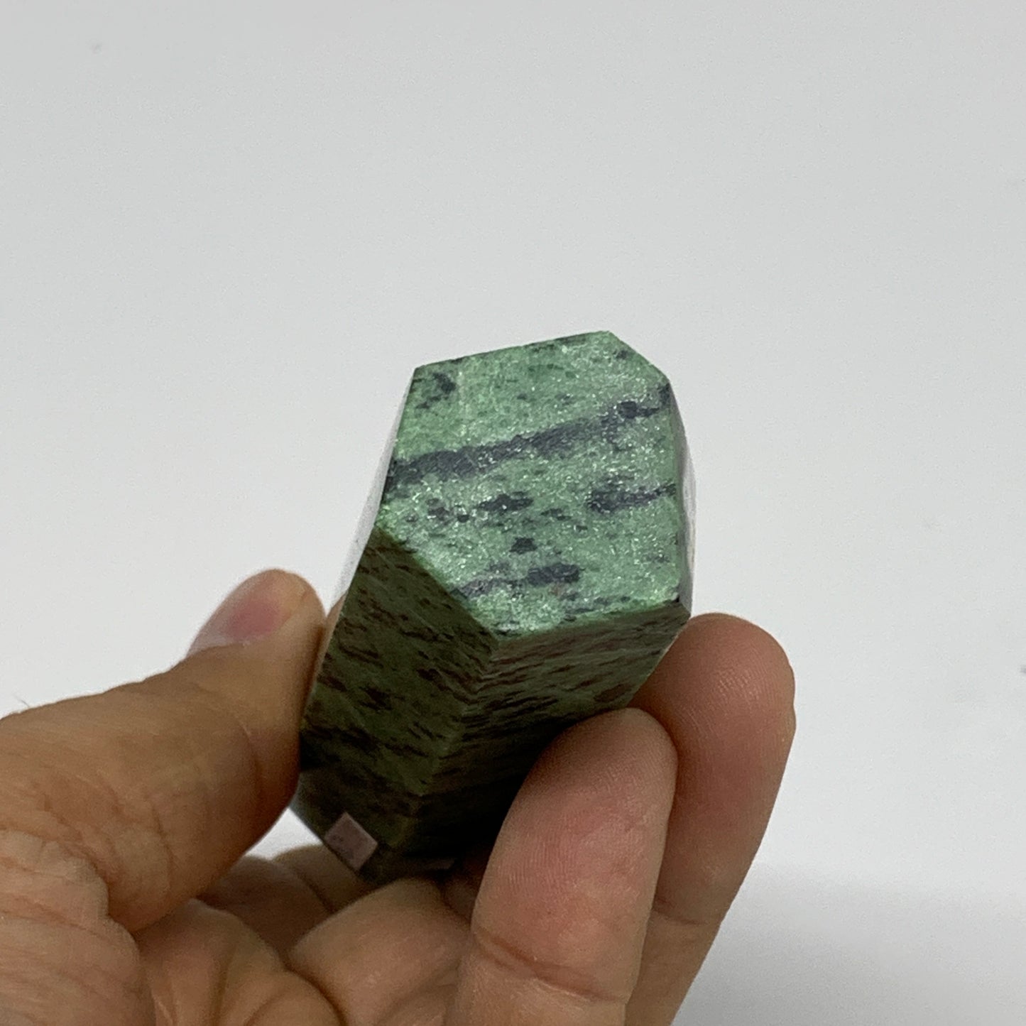 132.5g, 3.6"x0.9", Natural Ruby Zoisite Tower Point Obelisk @India, B31429