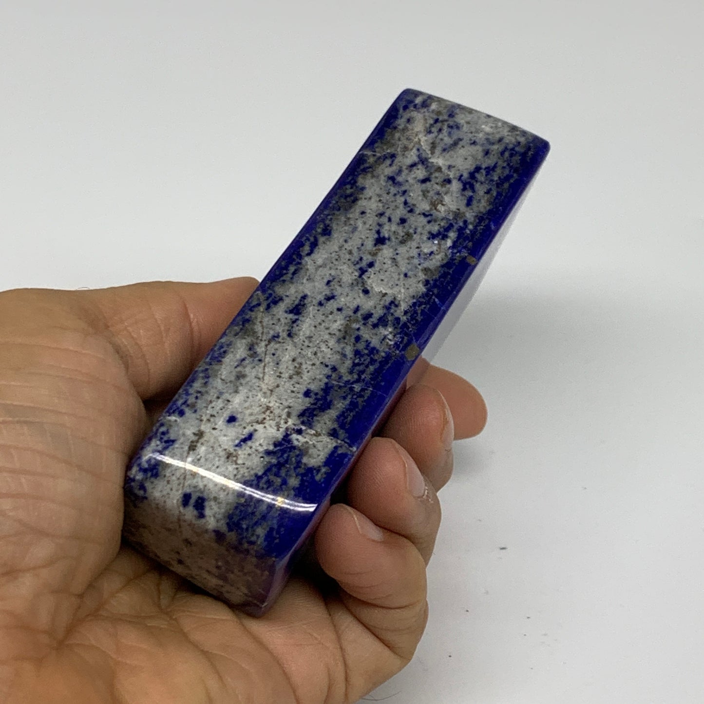 0.78 lbs, 4.2"x1.9"x1.2", Natural Freeform Lapis Lazuli from Afghanistan, B33393
