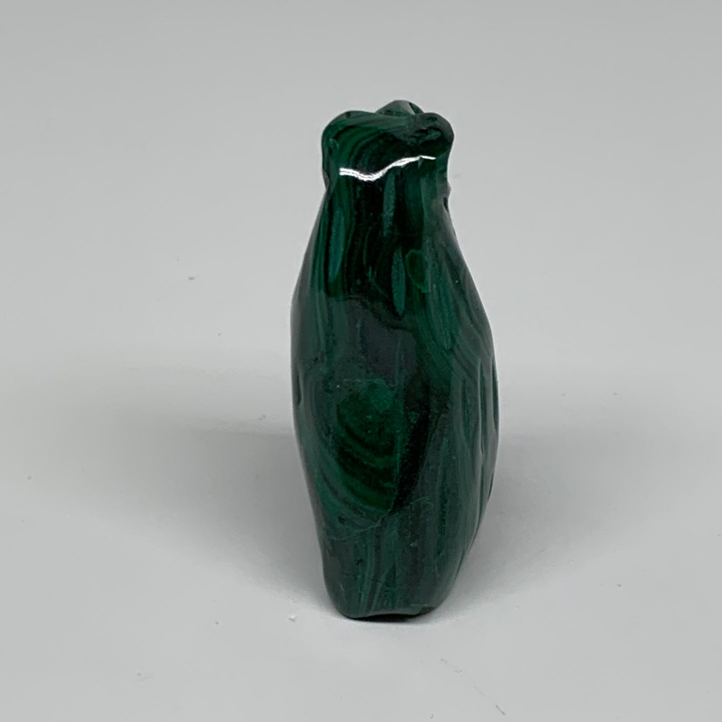 110g, 2.2"x1.4"x0.9" Natural Solid Malachite Eagle/Falcon Figurine @Congo, B3273