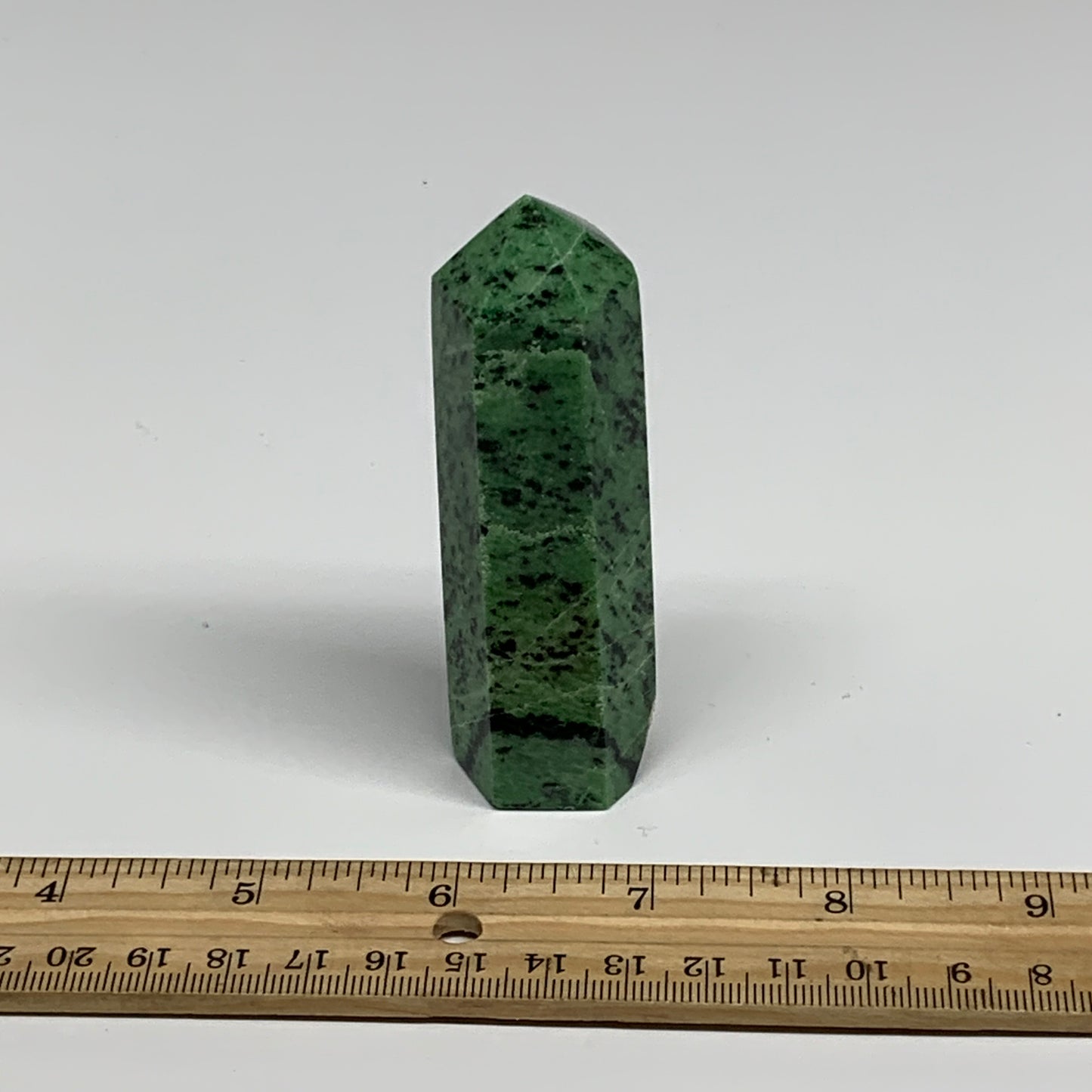 132.5g, 3.6"x0.9", Natural Ruby Zoisite Tower Point Obelisk @India, B31429