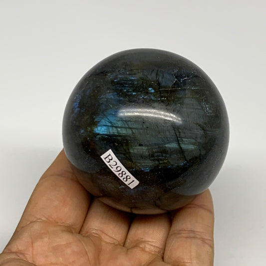 308g, 2.4"(60mm), Labradorite Sphere Gemstone,Crystal @Madagascar, B29881
