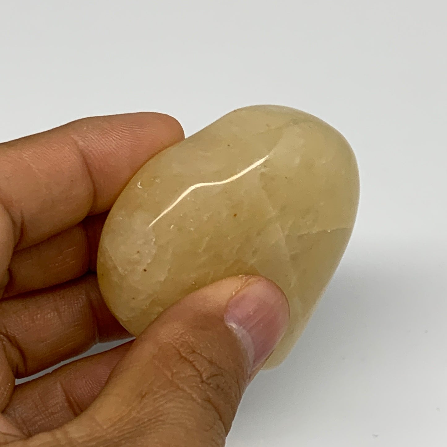87g,2"x2"x0.8" Natural Yellow Aventurine Heart Crystal Stone @India, B28355