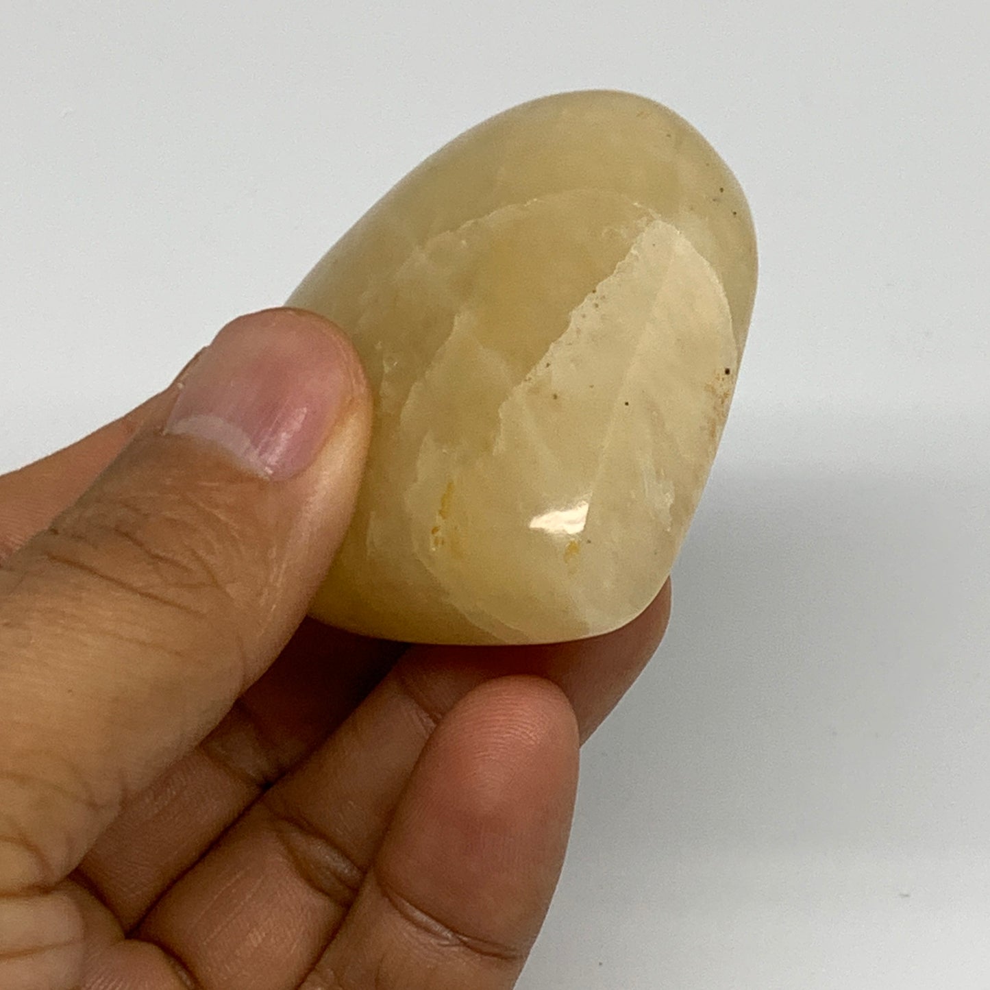 87g,2"x2"x0.8" Natural Yellow Aventurine Heart Crystal Stone @India, B28355