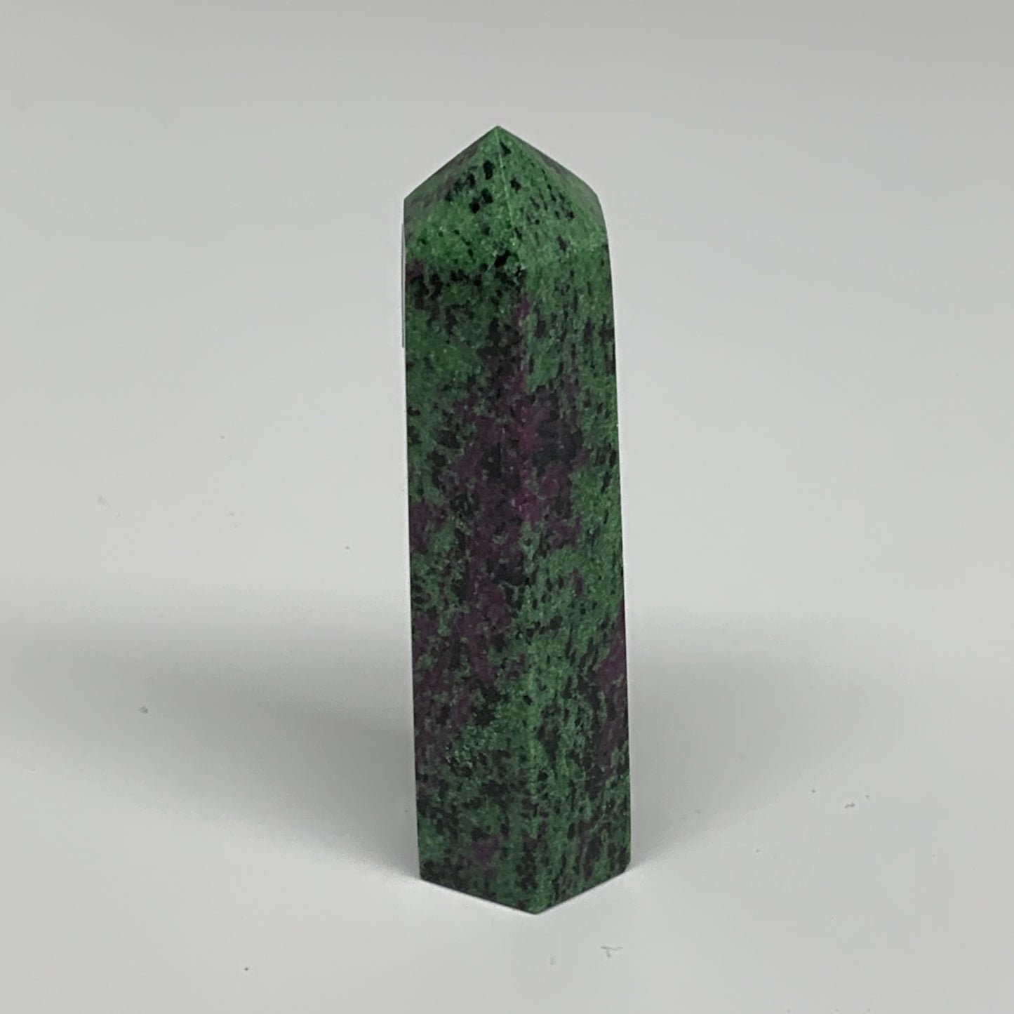 153.6g, 3.8"x1", Natural Ruby Zoisite Tower Point Obelisk @India, B31430