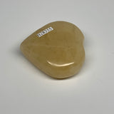 87g,2"x2"x0.8" Natural Yellow Aventurine Heart Crystal Stone @India, B28355