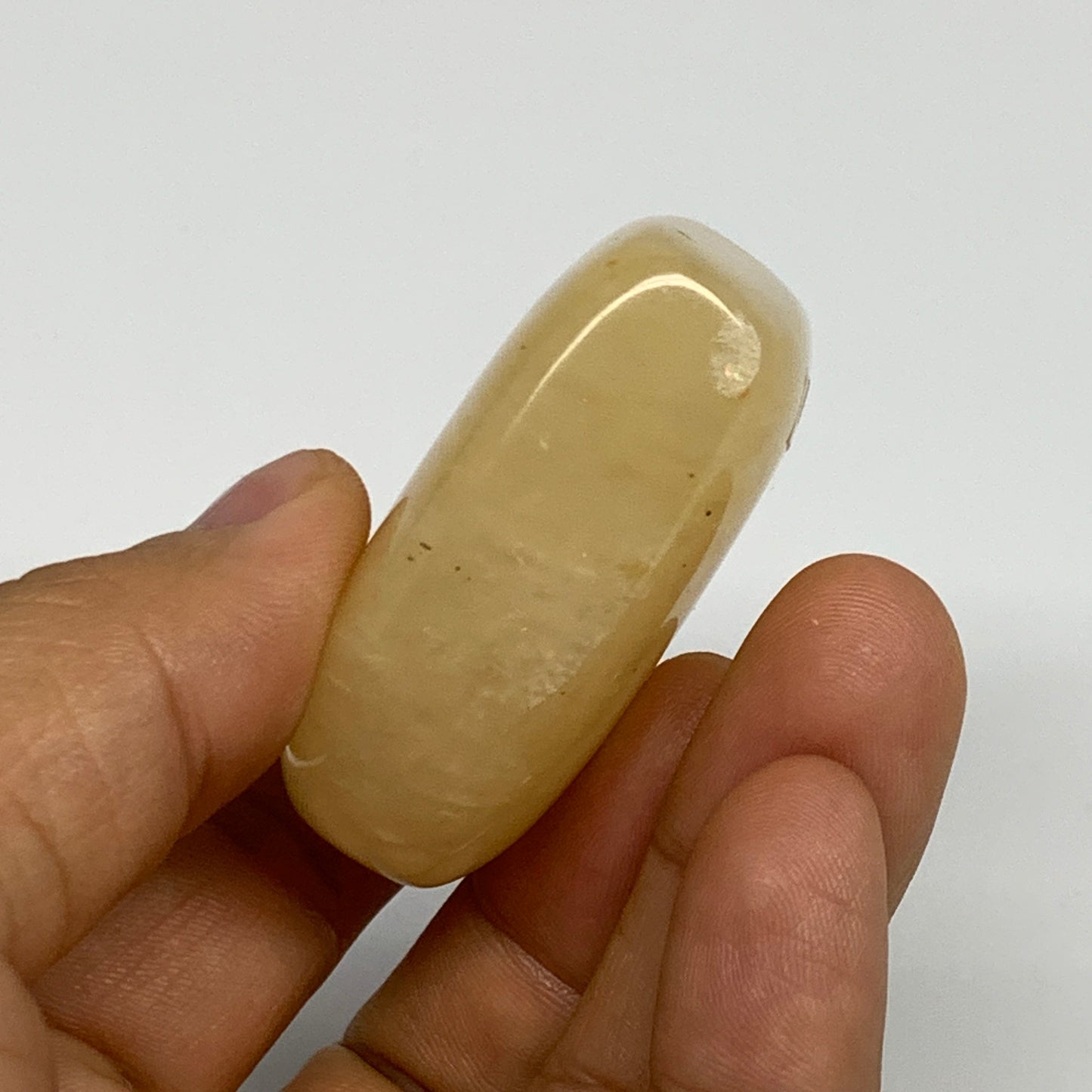 83.5g,2"x2.1"x0.8" Natural Yellow Aventurine Heart Crystal Stone @India, B28356