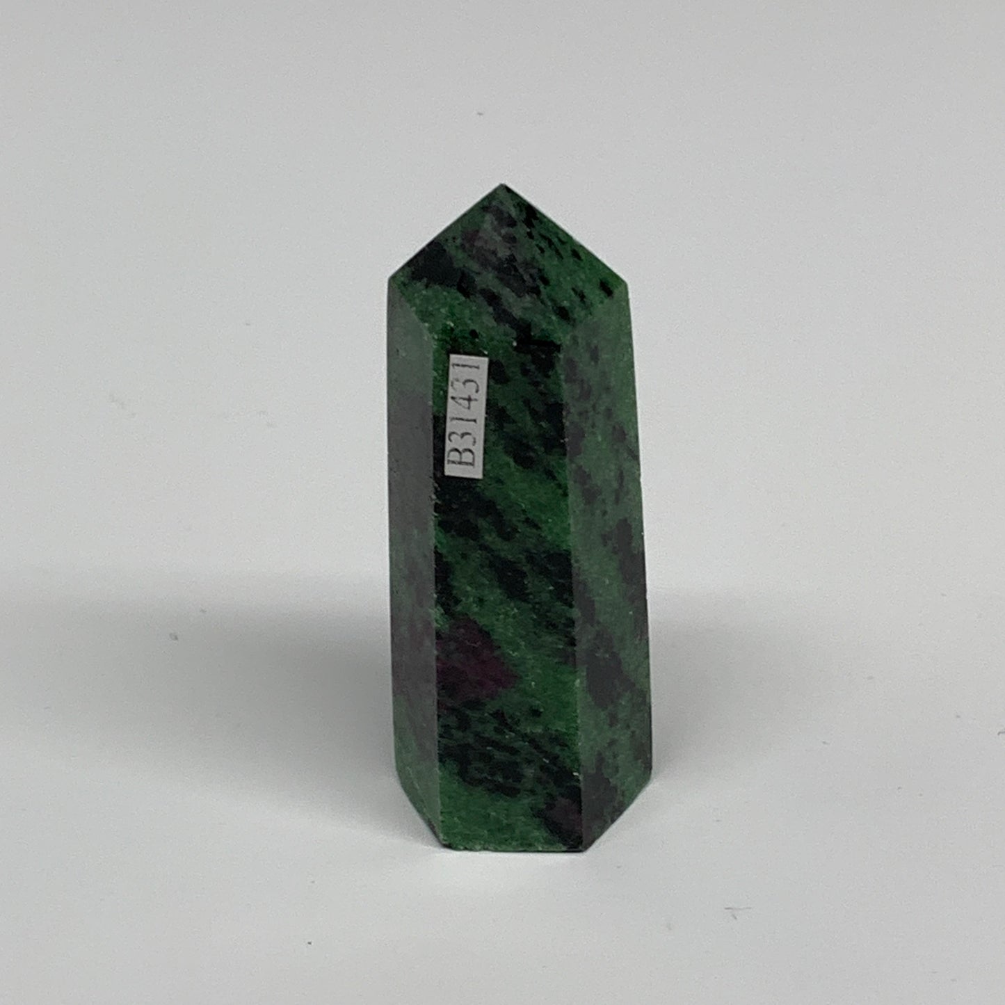 93.5g, 2.8"x1", Natural Ruby Zoisite Tower Point Obelisk @India, B31431