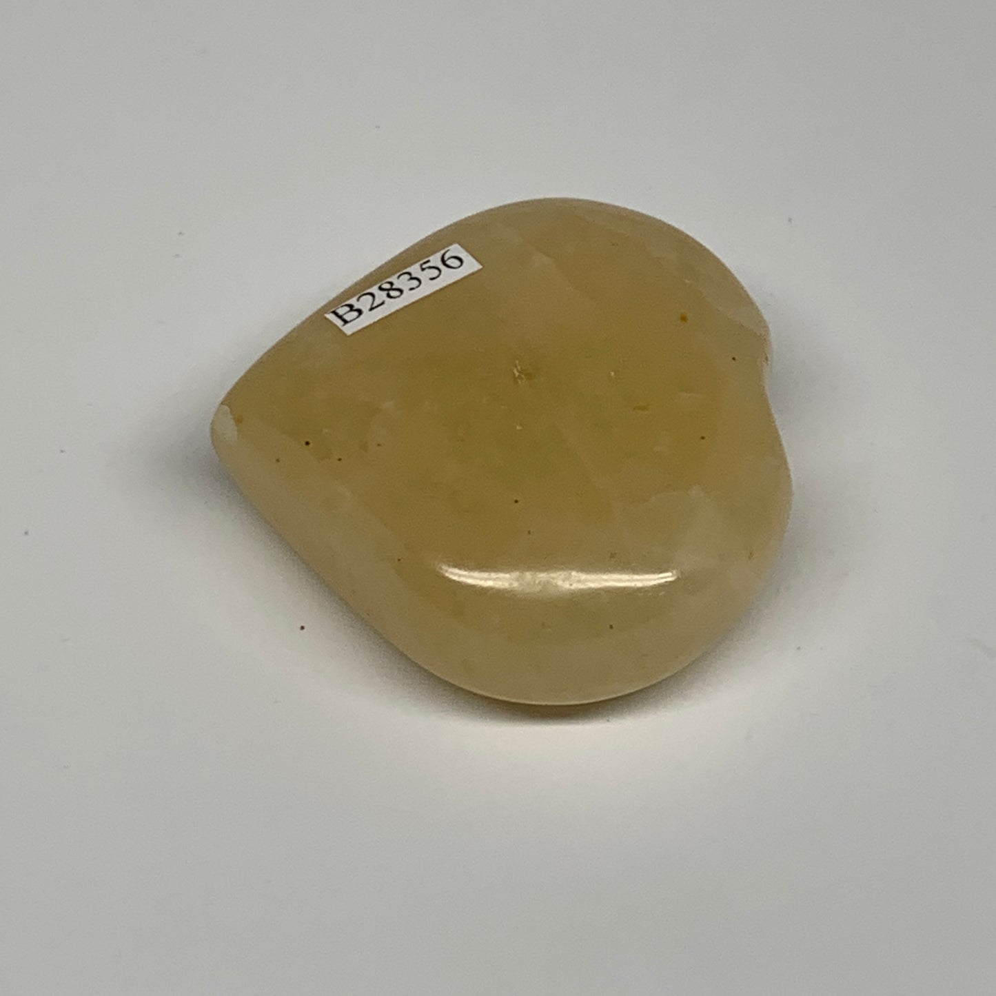 83.5g,2"x2.1"x0.8" Natural Yellow Aventurine Heart Crystal Stone @India, B28356