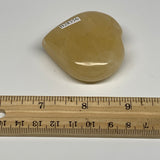 83.5g,2"x2.1"x0.8" Natural Yellow Aventurine Heart Crystal Stone @India, B28356