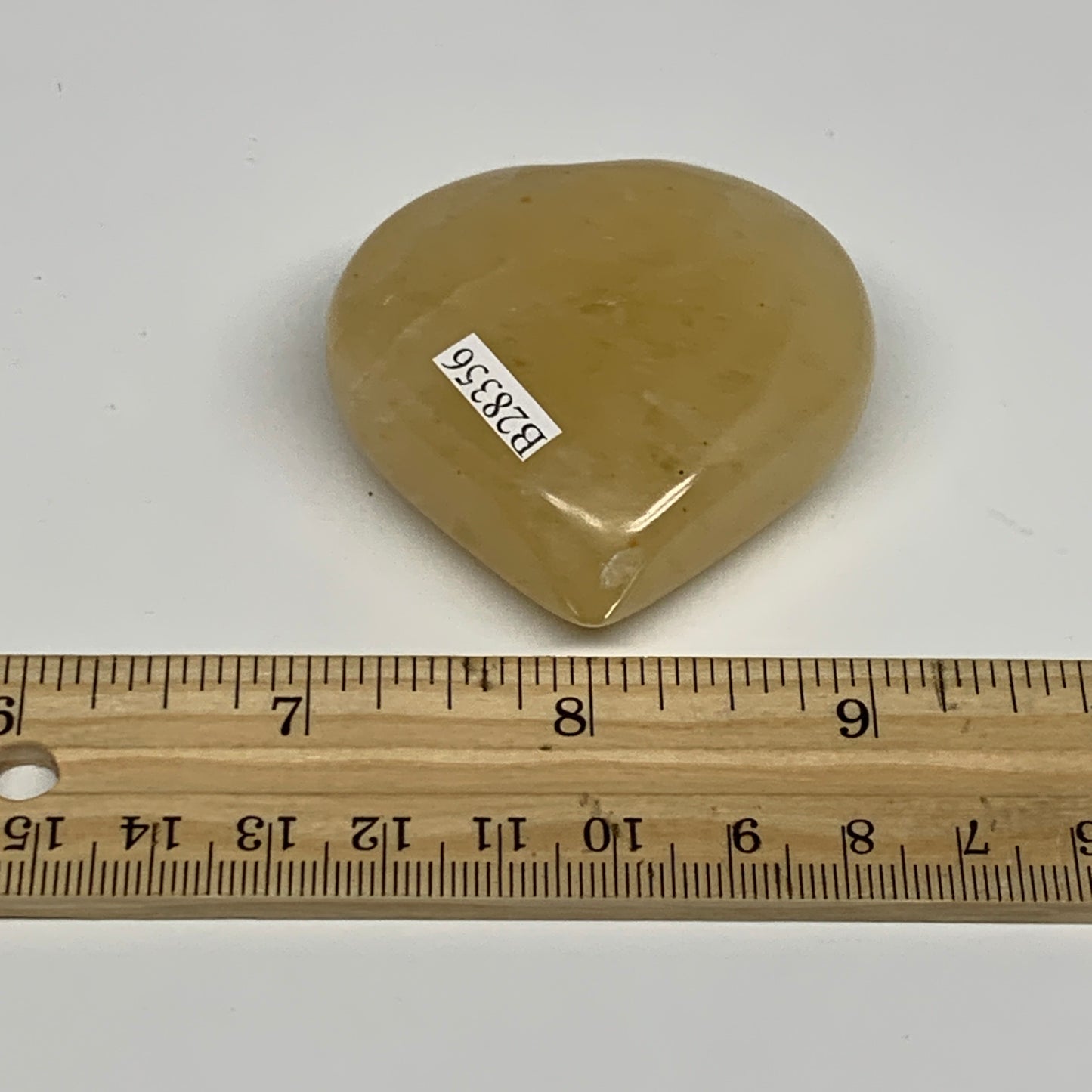 83.5g,2"x2.1"x0.8" Natural Yellow Aventurine Heart Crystal Stone @India, B28356