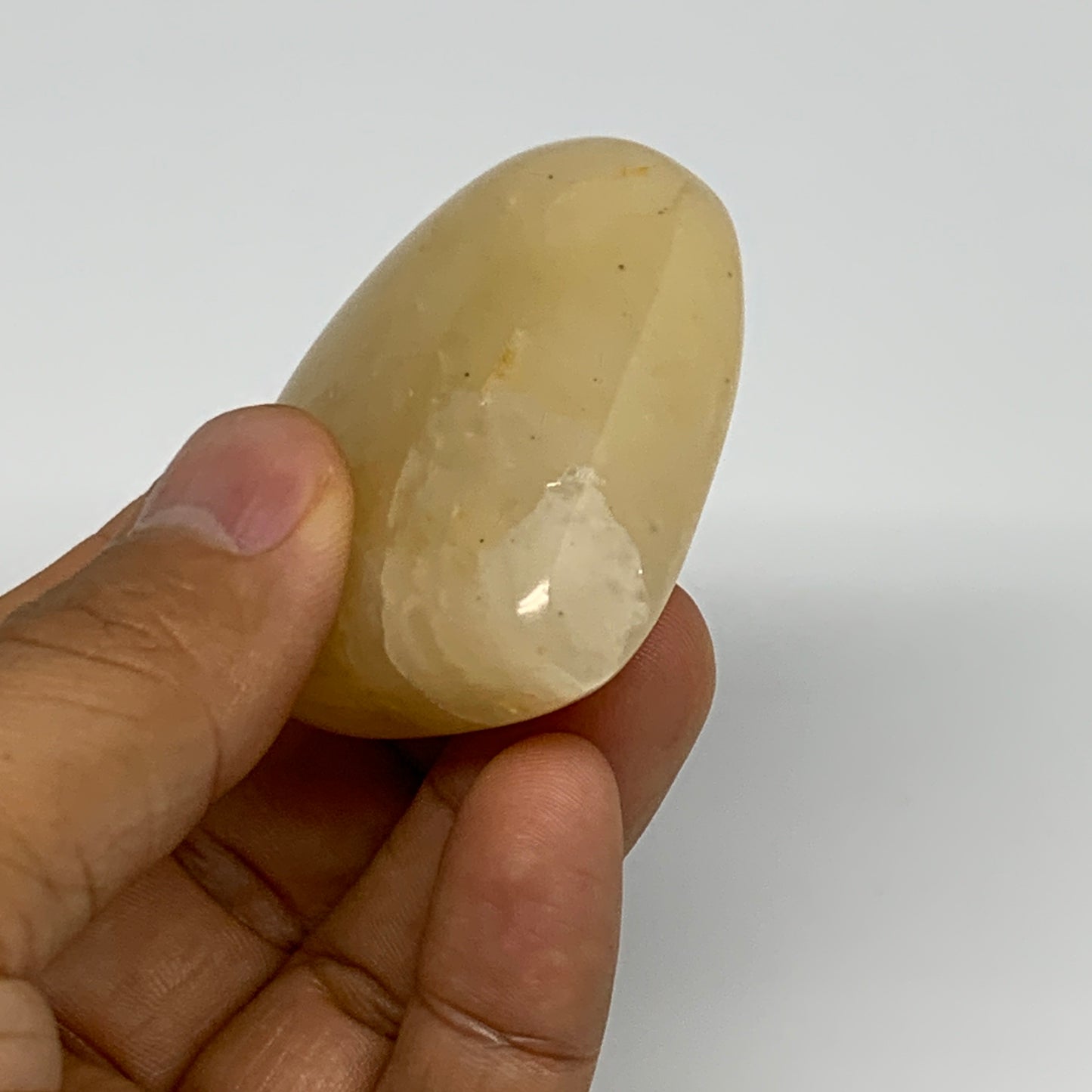 80.5g,2"x2"x0.8" Natural Yellow Aventurine Heart Crystal Stone @India, B28357