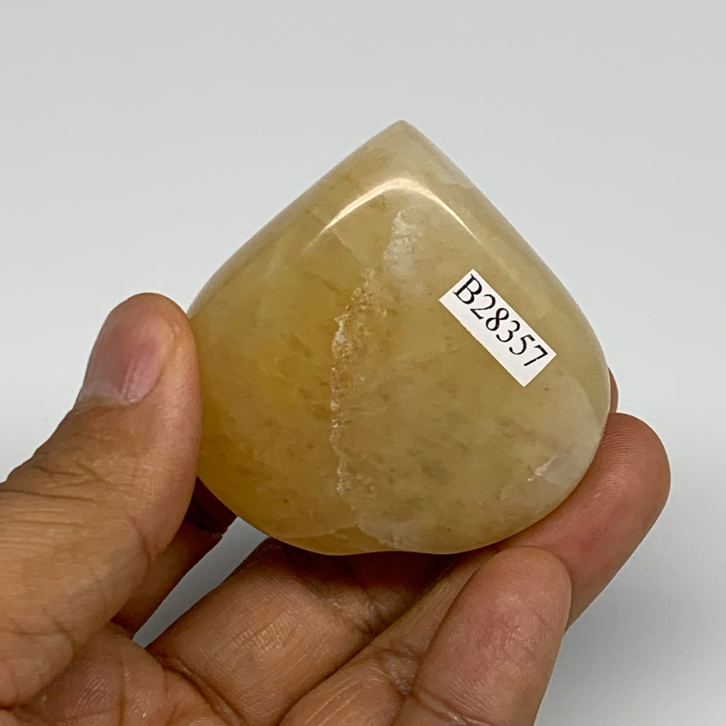 80.5g,2"x2"x0.8" Natural Yellow Aventurine Heart Crystal Stone @India, B28357