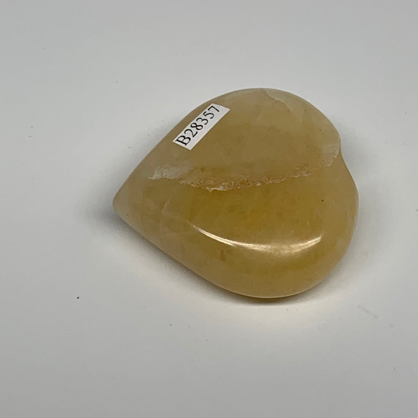 80.5g,2"x2"x0.8" Natural Yellow Aventurine Heart Crystal Stone @India, B28357