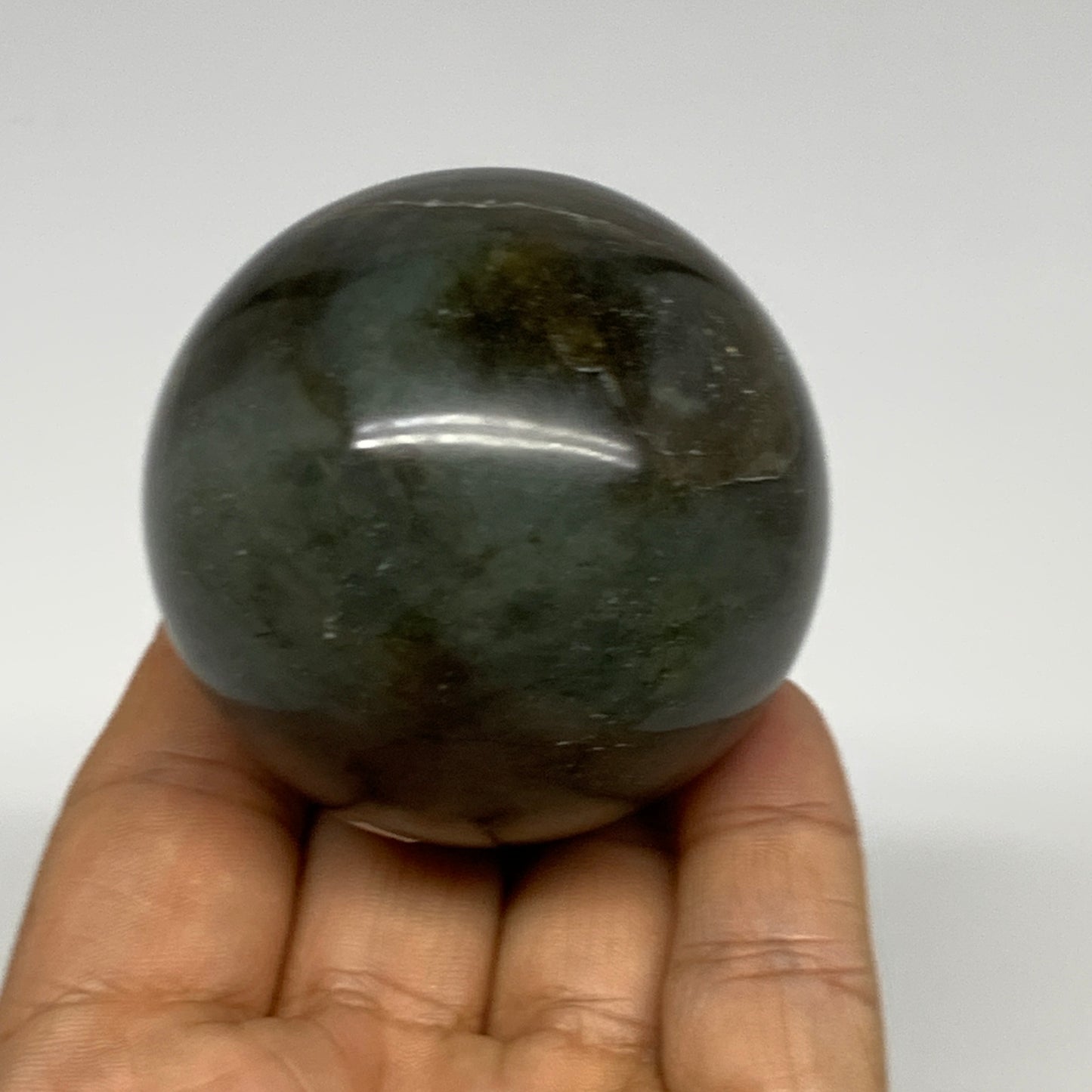 228.2g, 2.1"(55mm), Labradorite Sphere Gemstone,Crystal @Madagascar, B29884